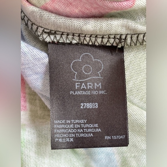 NWT Farm Rio Short-Sleeve Cutout t-shirt Midi Dress multicolor crew neck SZ XS - Picture 7 of 12